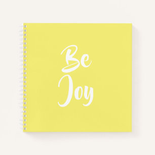 Be Joy Light Yellow Notebook Notizblock