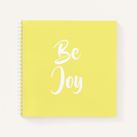 Be Joy Light Yellow Notebook Notizblock (Vorderseite)