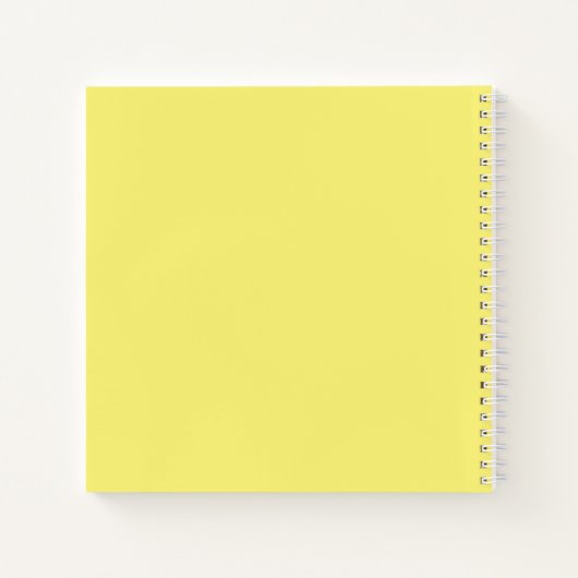 Be Joy Light Yellow Notebook Notizblock (Rückseite)