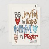 BE JOYFUL PRIMITIVE ILLUSTRATED POSTCARD POSTKARTE (Vorne/Hinten)