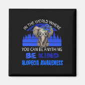 Be Kind Alopecia Awareness Elephant Retro Backgrou Magnet (Vorne)