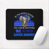 Be Kind Alopecia Awareness Elephant Retro Backgrou Mousepad (Mit Mouse)