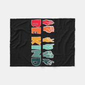 Be Kind American Sign Language Asl Disability Awar Fleecedecke (Vorderseite (Horizontal))