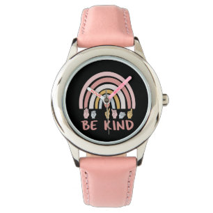 Be Kind ASL III - Amerikanische Gebärdensprache Armbanduhr