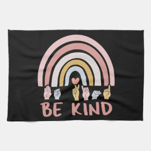 Be Kind ASL III - Amerikanische Gebärdensprache Geschirrtuch
