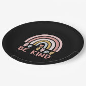 Be Kind ASL III - Amerikanische Gebärdensprache Pappteller (Schrägansicht)