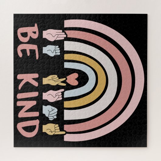 Be Kind ASL III - Amerikanische Gebärdensprache Puzzle (Horizontal)