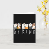 Be Kind Asl Sign Language Kindness Cat Paws Finger Karte (Gelbe Blume)