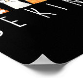 Be Kind Asl Sign Language Kindness Cat Paws Finger Poster (Ecke)