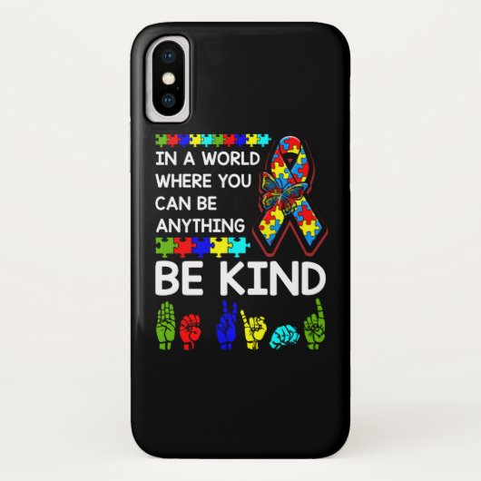 Be Kind Autism Awareness ASL Mom Teacher Kindness Case-Mate iPhone Hülle (Rückseite)