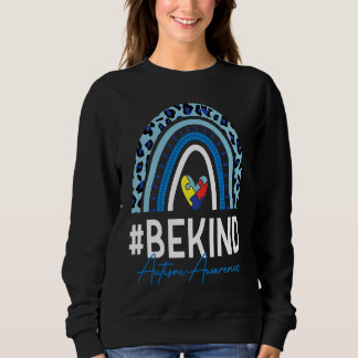 Be Kind Autism Awareness Month Puzzle Piece Heart Sweatshirt