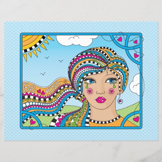 Be Kind_Flat Paper Sheet 11"x 8,5" (Vorderseite)