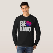 Be Kind Funny Bi Pride Flag Bisexual T-Shirt (Vorne ganz)