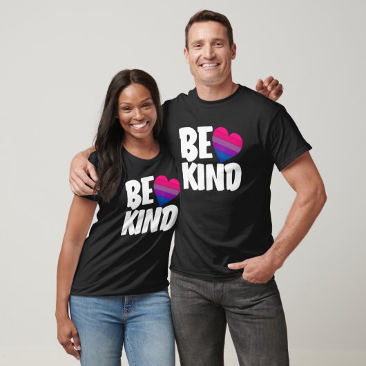 Be Kind Funny Bi Pride Flag Bisexual T-Shirt (Unisex)