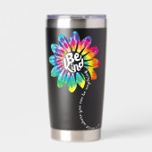Be Kind Groovy Tie Dye Flower Power Thermobecher (Vorderseite)
