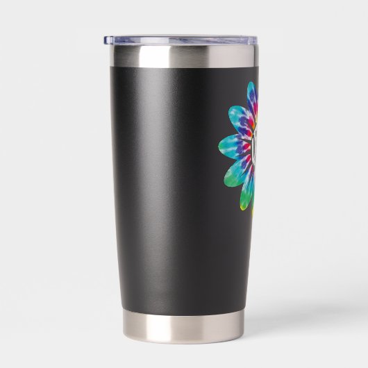 Be Kind Groovy Tie Dye Flower Power Thermobecher (Rechts)