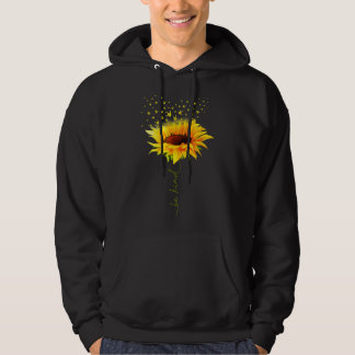 Be Kind Hippie Sunflower I Love You Deaf ASL Sign Hoodie