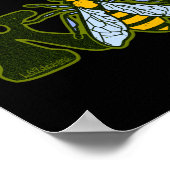 BE KIND inspirierende motivierend Biene Poster (Ecke)