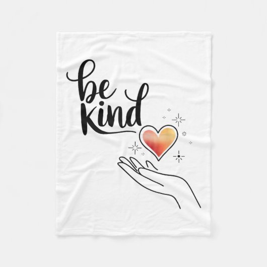 Be Kind Insrational Quote Sitive Motivational  Fleecedecke (Vorderseite)