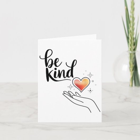 Be Kind Insrational Quote Sitive Motivational Karte (Vorderseite)