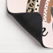 Be Kind Leopard Rainbow Boho inspirational Pink Mousepad (Ecke)