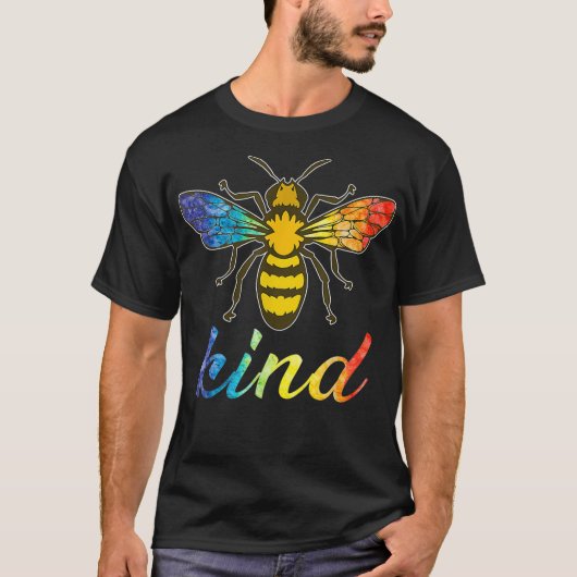 Be Kind LGBTQ Ally Bee Kindness  T-Shirt (Vorderseite)