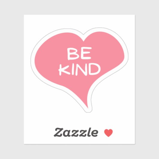BE KIND Liebe Herz Vinyl Sticker (Blatt)