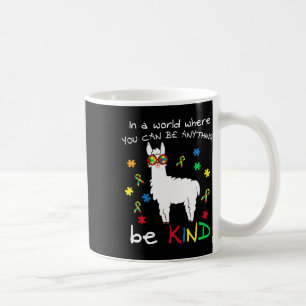 Be Kind Llama Puzzle Piece Cool Autismus Bewusstse Kaffeetasse