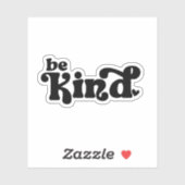Be Kind Minimalist  – Bold Black Kindness Aufkleber (Blatt)