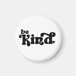 Be Kind Minimalist  – Bold Black Kindness Magnet