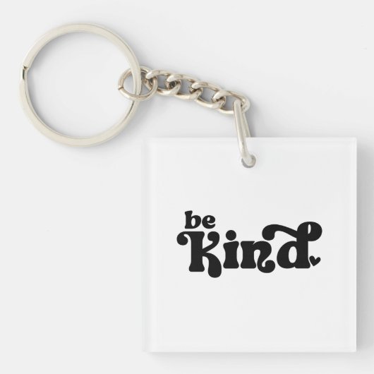 Be Kind Minimalist  – Bold Black Kindness Schlüsselanhänger (Vorderseite)