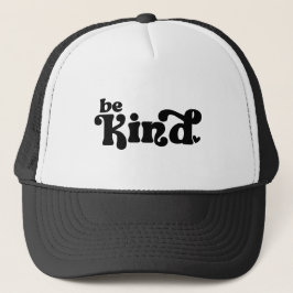 Be Kind Minimalist  – Bold Black Kindness Truckerkappe