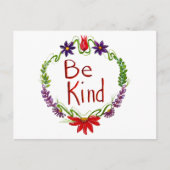 Be Kind Postcard Feiertagspostkarte (Vorderseite)