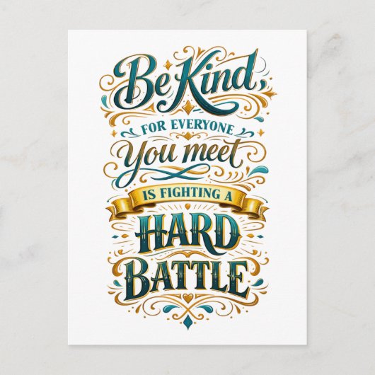 "Be Kind" Postcard Postkarte (Vorderseite)
