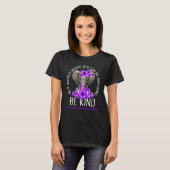 Be Kind Purple Ribbon Elephant Domestic Violence A T-Shirt (Vorne ganz)