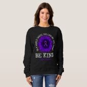 Be Kind Purple Ribbon Sunflower Lupus Awareness Sweatshirt (Vorne ganz)