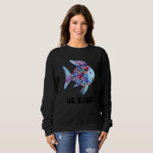 Be Kind Rainbow Fish Teacher Life Teaching Back To Sweatshirt (Vorne ganz)