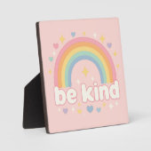 Be Kind – Rainbow Pastel Positivity Fotoplatte (Vorderseite)