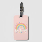 Be Kind – Rainbow Pastel Positivity Gepäckanhänger (Vorderseite Vertikal)