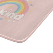 Be Kind – Rainbow Pastel Positivity Schneidebrett (Ecke)