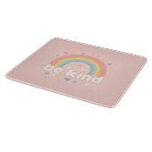 Be Kind – Rainbow Pastel Positivity Schneidebrett (Ecke)