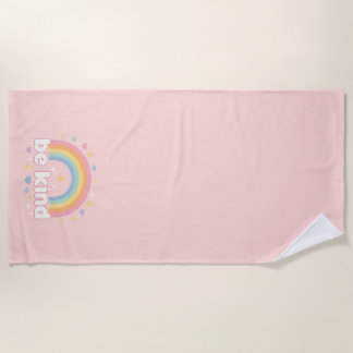 Be Kind – Rainbow Pastel Positivity Strandtuch