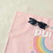Be Kind – Rainbow Pastel Positivity Strandtuch (Beispiel)