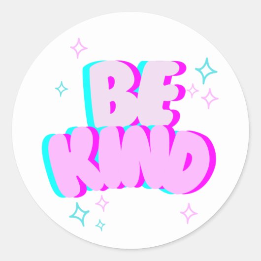“Be Kind” Round Sticker (Vorderseite)