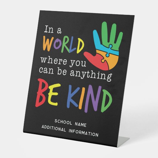  Be Kind School Teacher Classroom Sockelschild (Vorderseite)