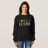 Be Kind Sign Language Autism Awareness Month Puzzl Sweatshirt (Vorne ganz)