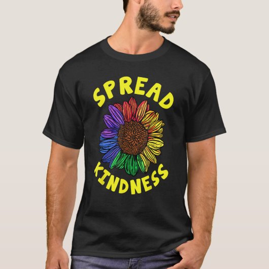 Be Kind Spread Kindness Flower Colorfull T-Shirt (Vorderseite)