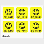 BE_KIND Square Aufkleber (Blatt)