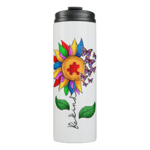 Be Kind Sunflower- Autism Awareness Thermosbecher