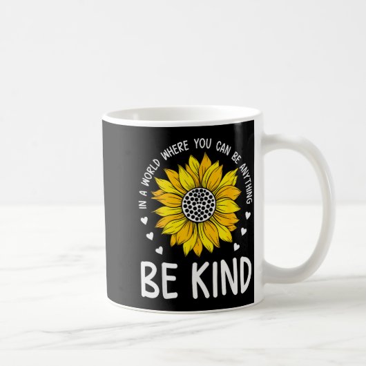 Be Kind Sunflower Orange Anti Bullying Unity Day K Kaffeetasse (Rechts)